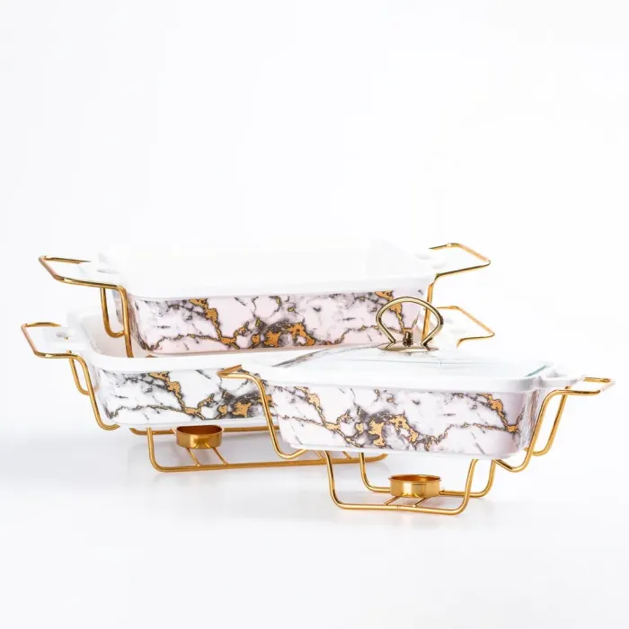 Мармиты керамические прямоугольные 3шт с крышкой из жаропрочного стекла. - изображение 4