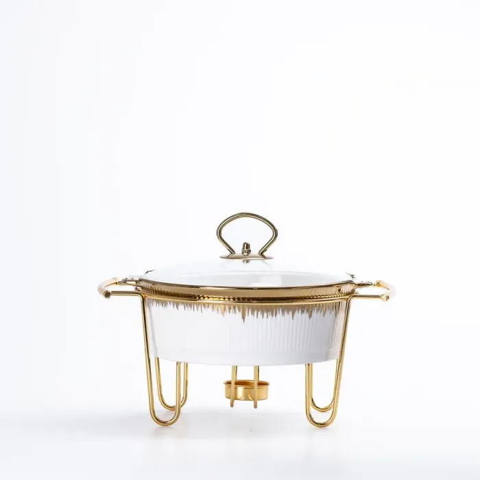 Мармиты керамические круглые 3 шт с крышкой из жаропрочного стекла - изображение 3