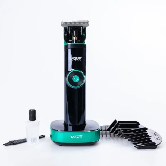 Машинка для стрижки волос аккумуляторная 5Вт LED дисплей триммер (HPV671) - изображение 7