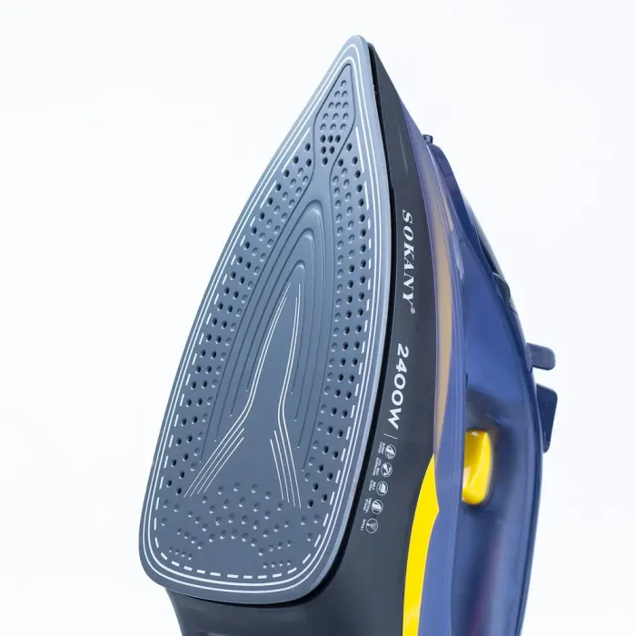 Праска парова з антипригарним покриттям 2400 Вт 350 мл праска керамічна з системою самоочищення SOKANY (SK11007) - зображення 2