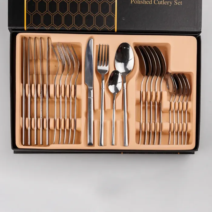 Набір столових приборів із нержавіючої сталі на 6 персон 24 штуки (HP9694) - зображення 1