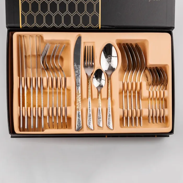 Набор столовых приборов из нержавеющей стали на 6 персон 24 штуки (HP9699) - изображение 1