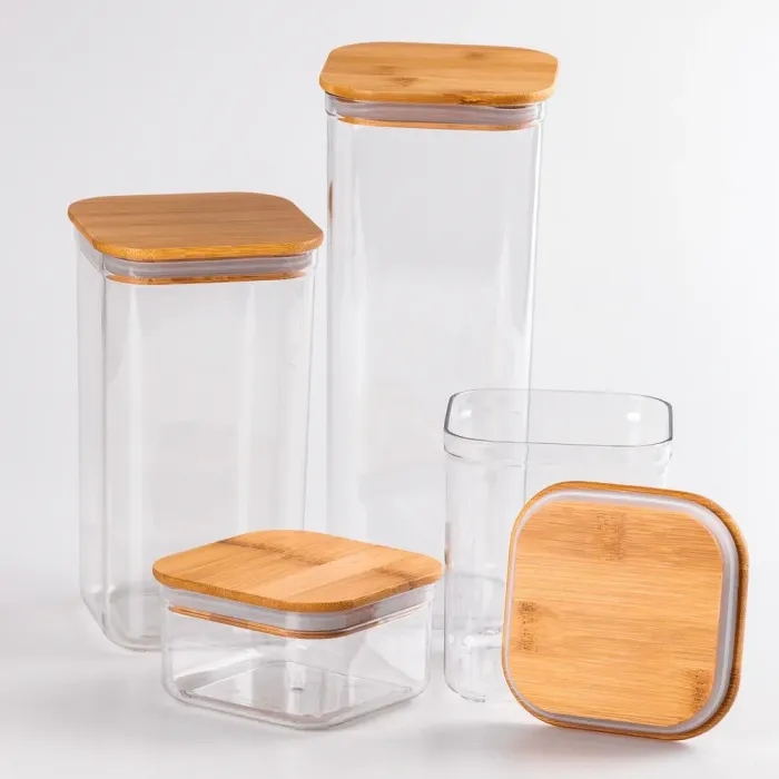 Банки для сипучих продуктів набір з 4 шт скляні ємності для зберігання з кришкою (HP531HS2110191) - зображення 2