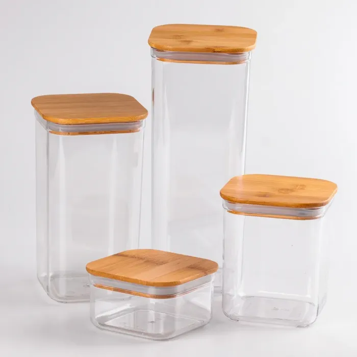 Банки для сипучих продуктів набір з 4 шт скляні ємності для зберігання з кришкою (HP531HS2110191) - зображення 3