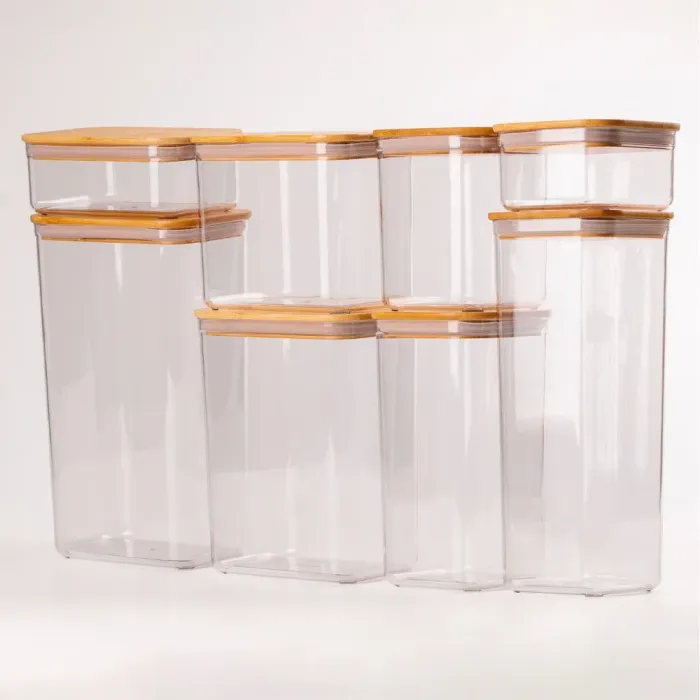 Банки для сыпучих продуктов набор из 8 шт. стеклянные емкости для хранения с крышкой (HP531HS2110121) - изображение 3