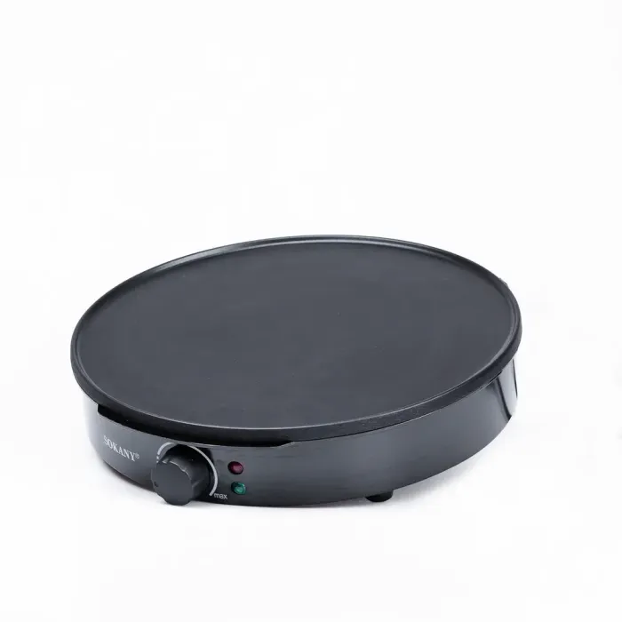 Млинниця електрична 30 см 1000 Вт сковорода для млинців антипригарна Sokany (SKBBQ842) - зображення 4