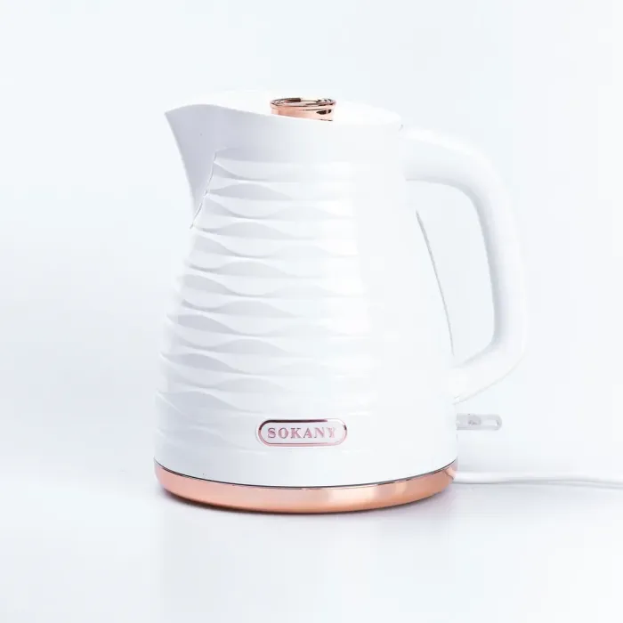 Електрочайник елегантний дисковий Sokany SK-1047 1.7л 2.2кВт білий (SK1047) - зображення 1