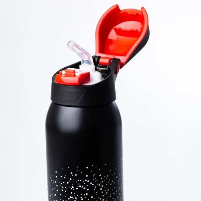 Термос металлический с поилкой 500 мл термокружка из нержавеющей стали до 12 часов Фиолетовый (HP145V) - изображение 2