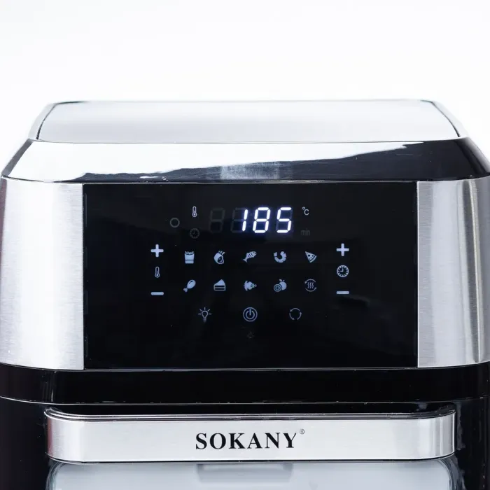 Аерофритюрниця електрична аерогриль 12 л 1800 Вт температура до 200 С і таймер SOKANY (SKZG8029) - зображення 5