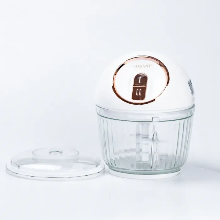 Блендер чоппер измельчитель 750 Вт 2.5 л мясорубка на 2 лезвия и 2 режима скорости Sokany (SKYM7036) - изображение 1