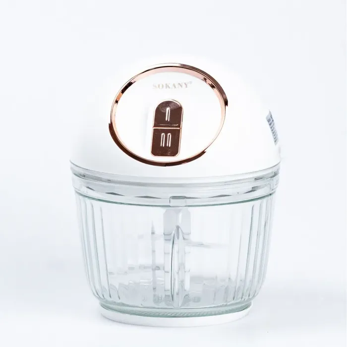 Блендер чоппер измельчитель 750 Вт 2.5 л мясорубка на 2 лезвия и 2 режима скорости Sokany (SKYM7036) - изображение 2