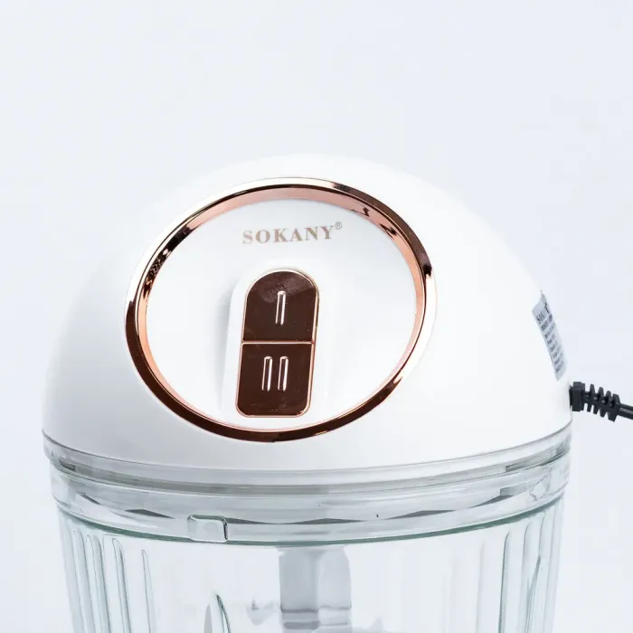 Блендер чоппер измельчитель 750 Вт 2.5 л мясорубка на 2 лезвия и 2 режима скорости Sokany (SKYM7036) - изображение 3