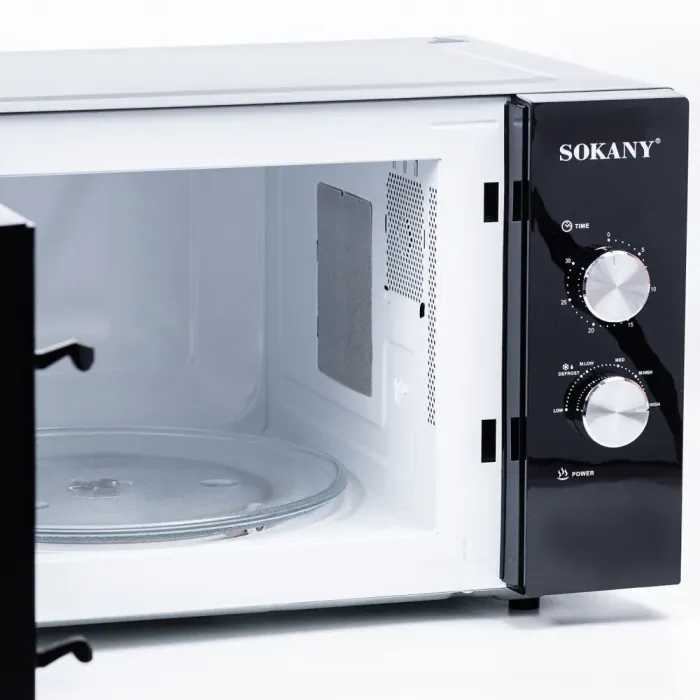 Мікрохвильова піч електрична настільна Sokany 1400 Вт 30 л з таймером для дому (SK438) - зображення 3