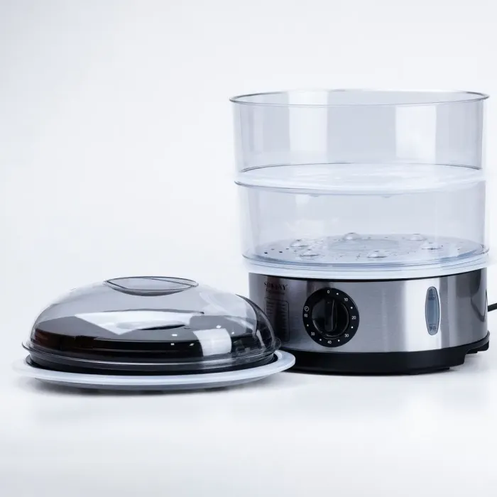 Пароварка скороварка 3 яруси 11 л 650 Вт багатофункціональна пароварка (SK07018) - зображення 2