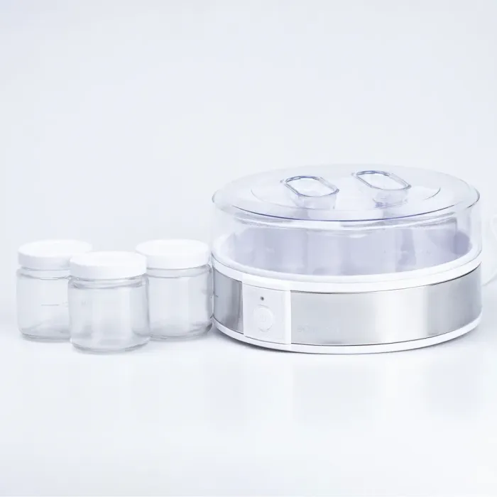 Йогуртниця електрична 20 Вт 7 баночок по 180 мл і таймер Sokany (SK08017) - зображення 4