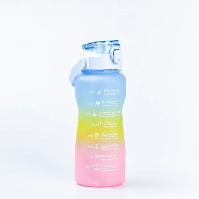 Бутылка для воды набор 3в1 дозатором Радуга 0.3л 0.9л 2л Синий (HPZSB120051BL) - изображение 3