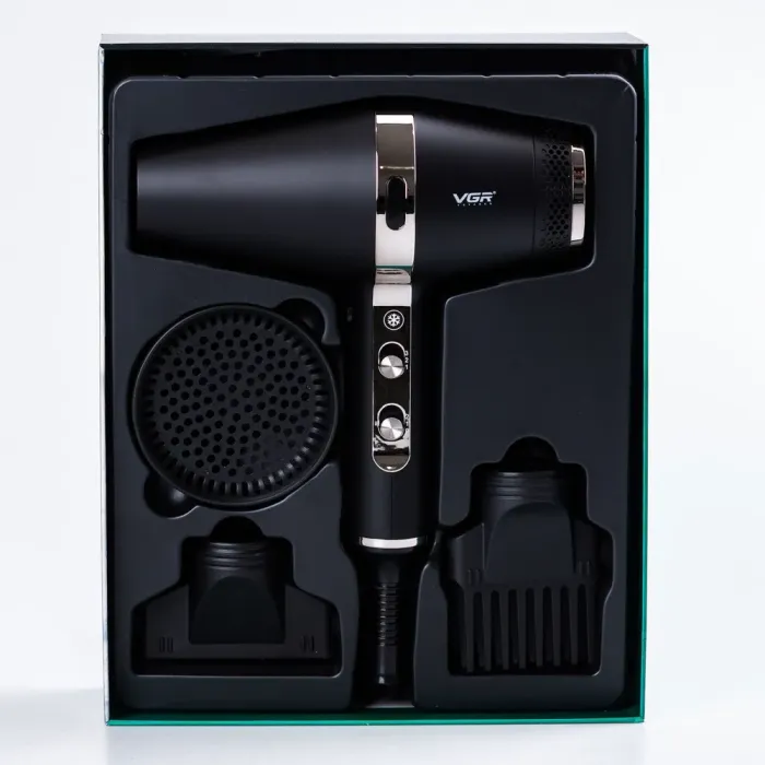 Фен для волосся професійний з концентратором 2000 Вт іонізація 2 режими роботи VGR V-451 (HPV451) - зображення 4