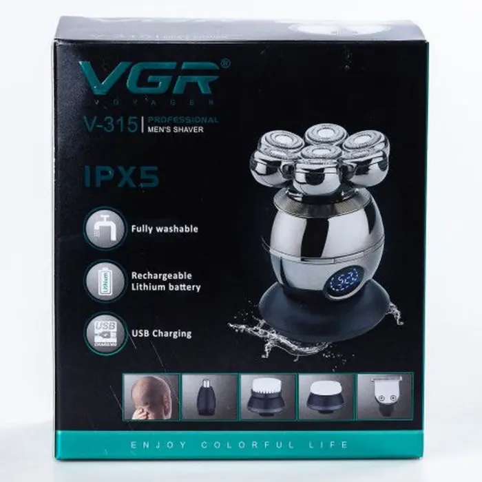 Електробритва портативна чоловіча професійна 1200 мАг бритва водонепроникна шейвер для гоління (HPV315) - зображення 5