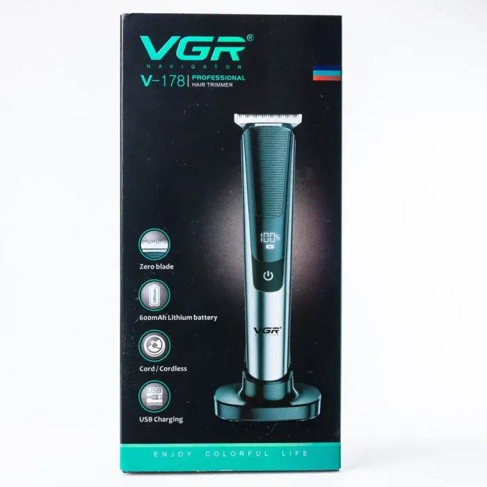 Машинка для стрижки волос аккумуляторная LED дисплей триммер (HPV178) - изображение 6