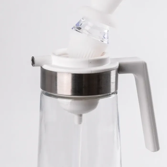 Бутылка стеклянная 2 в 1 с пробкой и силиконовой кисточкой 320 мл (HP531ZMJ25) - изображение 4