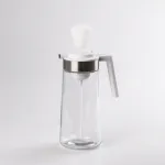 Пляшка для олії скляна 2 в 1 з корком і силіконовим пензликом 320 мл (HP531ZMJ25)