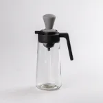 Пляшка для олії скляна 2 в 1 з корком і силіконовим пензликом 320 мл Білий (HP531ZMJ26)