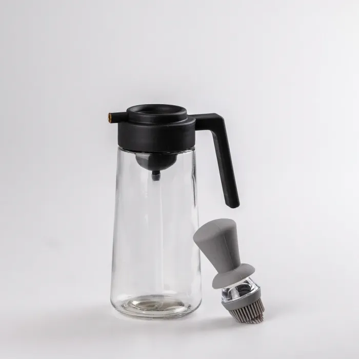 Бутылка стеклянная 2 в 1 с пробкой и силиконовой кисточкой 320 мл Белый (HP531ZMJ26) - изображение 3