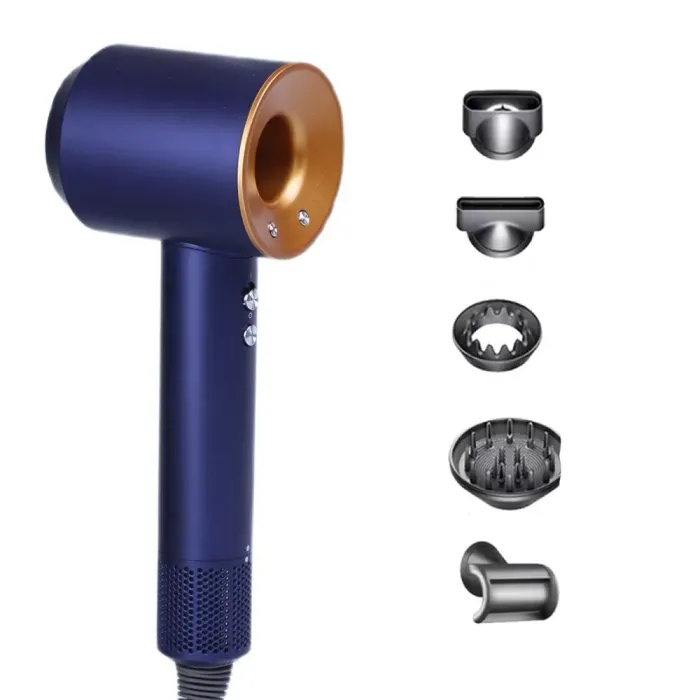 Фен стайлер для волосся 6 в 1 Supersonic Premium 1600 Вт 5 насадок 3 режими швидкості Золотий (PH770BLGOLD) - зображення 1