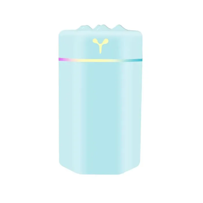 Увлажнитель воздуха для дома портативный USB 300 мл ароматический диффузор с подсветкой Голубой. - изображение 1