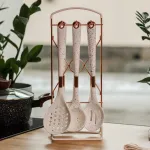 Набір кухонного приладдя на підставці 6 штук кухонні аксесуари Граніт (YRUR7)