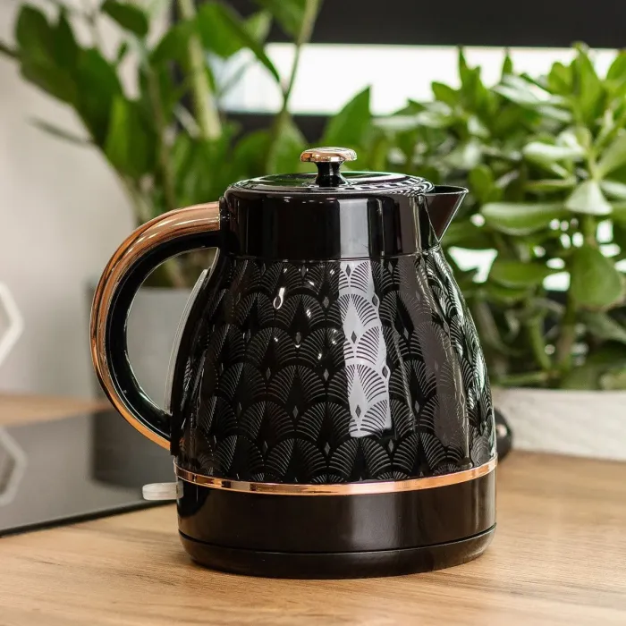 Электрочайник стильный бесшумный дисковый 1,7 л 2200 Вт Sokany SK-1030 (SK1030B) - изображение 2