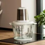 Блендер чопер подрібнювач 800 Вт 3 л м'ясорубка на 4 леза та 2 режими швидкості Sokany SK-YM-7034 (SKYM7034WST)