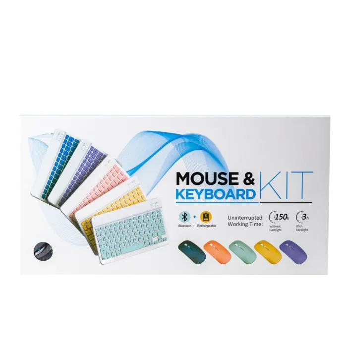 Клавіатура і миша бездротові Type-C роз'єм Bluetooth-клавіатура портативна тонка (UR515) - зображення 6