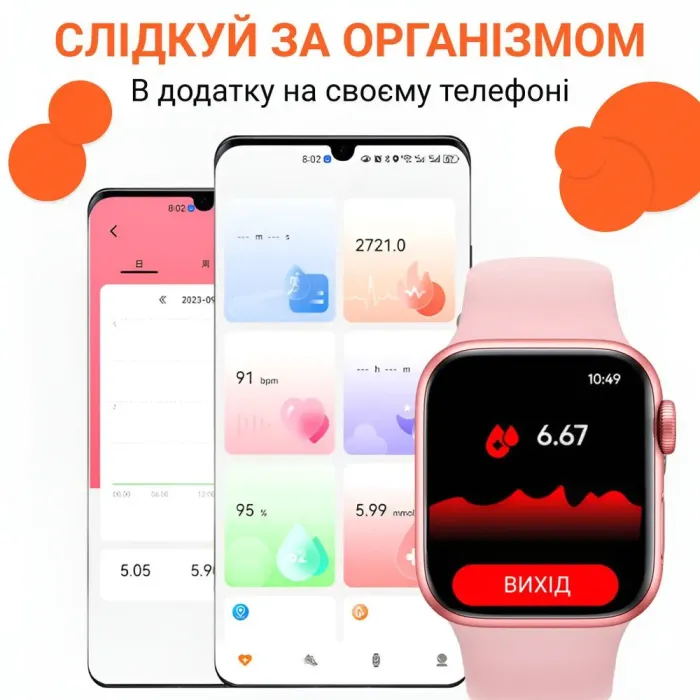 Smart Smart Watch 8 series Pro Max для мужчин и женщин Wi-Fi Android/iOS Розовый (SW8PP) - изображение 6