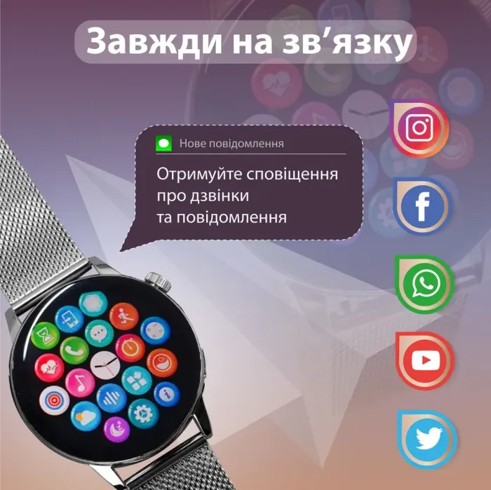 Смарт годинник жіночий водонепроникний G3 Pro Bluetooth 5.2 (Android, iOS) Сірий (UR151G) - зображення 5