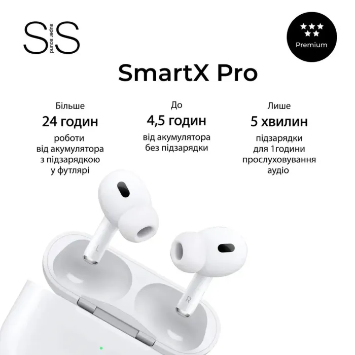 Наушники беспроводные SmartX Pro Premium Bluetooth премиум качество блютуз наушники ААА+ (SAPSP) - изображение 8