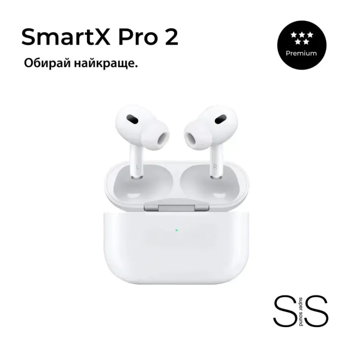 Навушники бездротові SmartX Pro 2 Premium Bluetooth преміум якість блютуз навушники ААА+ (SAP2P) - зображення 2