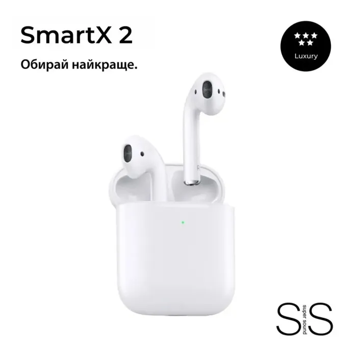 Навушники бездротові SmartX 2 Luxury Bluetooth преміум якість блютуз навушники (SA2L) - зображення 2