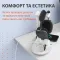 Зарядний пристрій бездротовий підставка для навушників 4в1 тримач для гарнітури IOS та Android (UR146B)