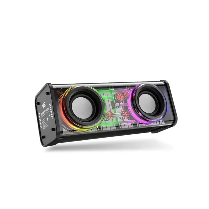 Бездротова колонка Bluetooth V8 2 динаміка на 10 Вт акумулятор і стереозвук (V8B) - зображення 1