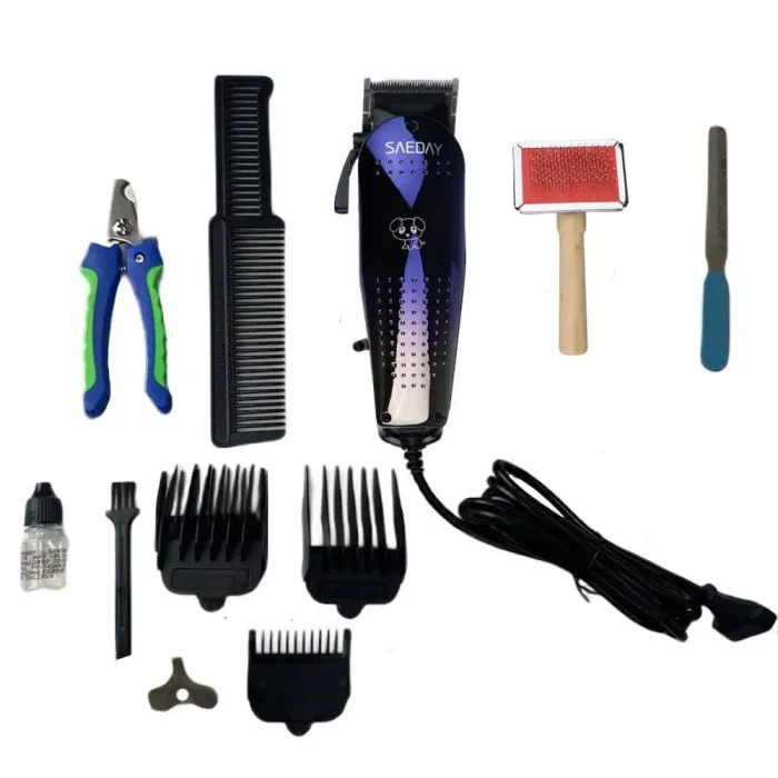 Машинка для стрижки тварин професійна 10 Вт триммер та набір інструментів для грумінгу Saeday SD-833 (SD833NB) - зображення 1