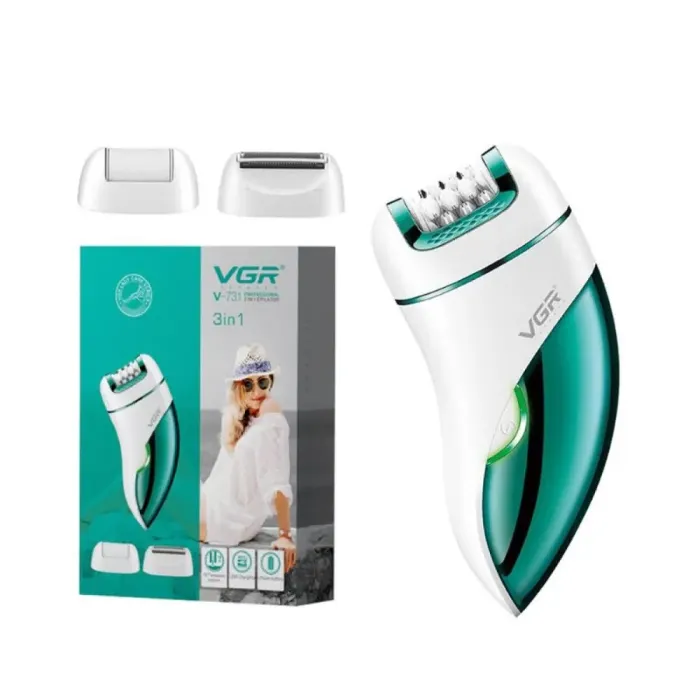 Эпилятор женский аккумуляторный 3 в 1 с USB триммер VGR V-731 (V731GR) - изображение 2