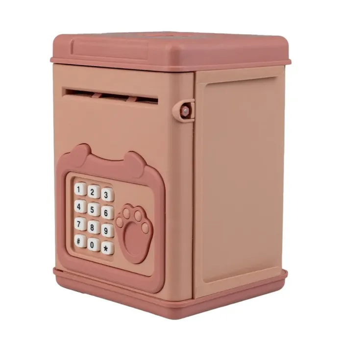 Сейф скарбничка електронна дитяча з купюроприймачем кодовим замком та відбитком пальця (LSB6909BR) - зображення 3