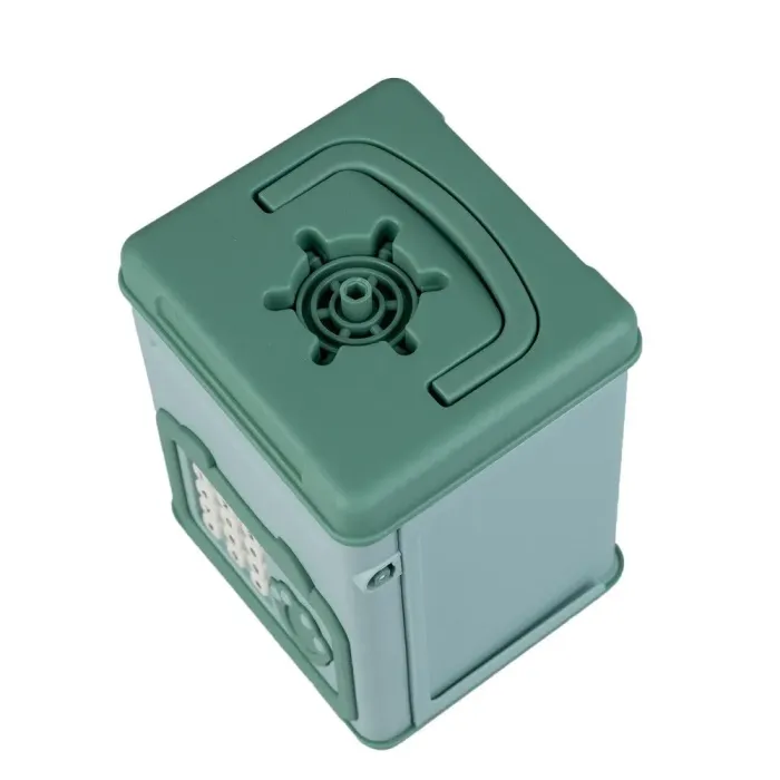 Сейф скарбничка електронна дитяча з купюроприймачем кодовим замком та відбитком пальця Зелений (LSB6909GR) - зображення 4