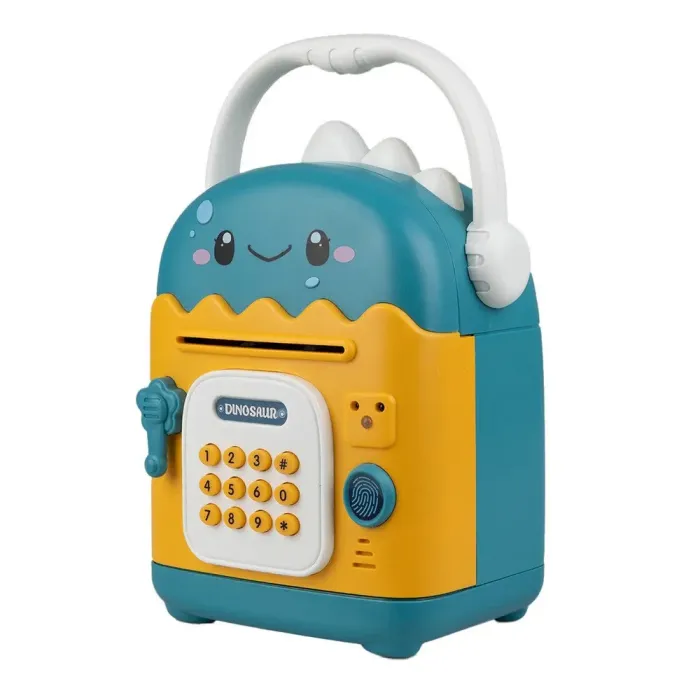 Сейф скарбничка дитяча електронна музична із замком на відбиток пальця та розпізнаванням обличчя Зелений (7807GR) - зображення 2