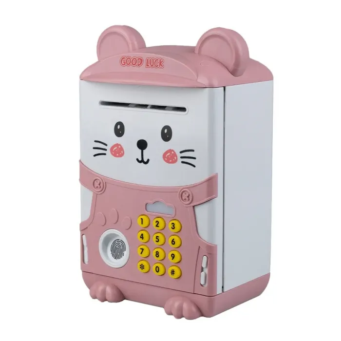 Сейф скарбничка електронна дитяча з купюроприймачем кодовим замком та відбитком пальця (LSB6708P) - зображення 2