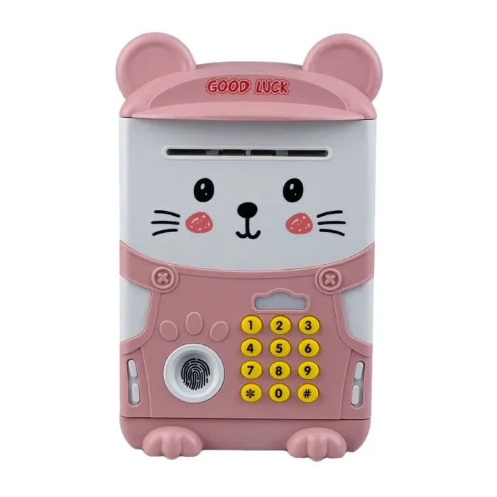 Сейф скарбничка електронна дитяча з купюроприймачем кодовим замком та відбитком пальця (LSB6708P) - зображення 3