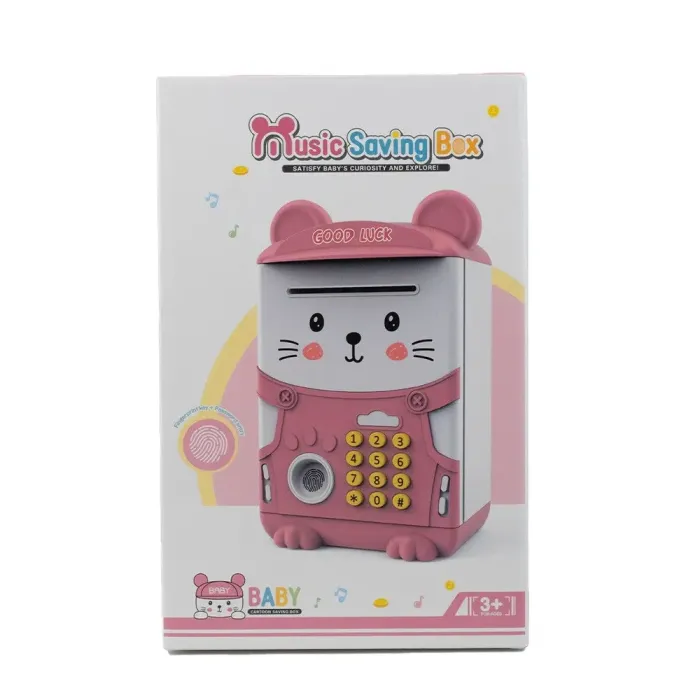 Сейф скарбничка електронна дитяча з купюроприймачем кодовим замком та відбитком пальця (LSB6708P) - зображення 5