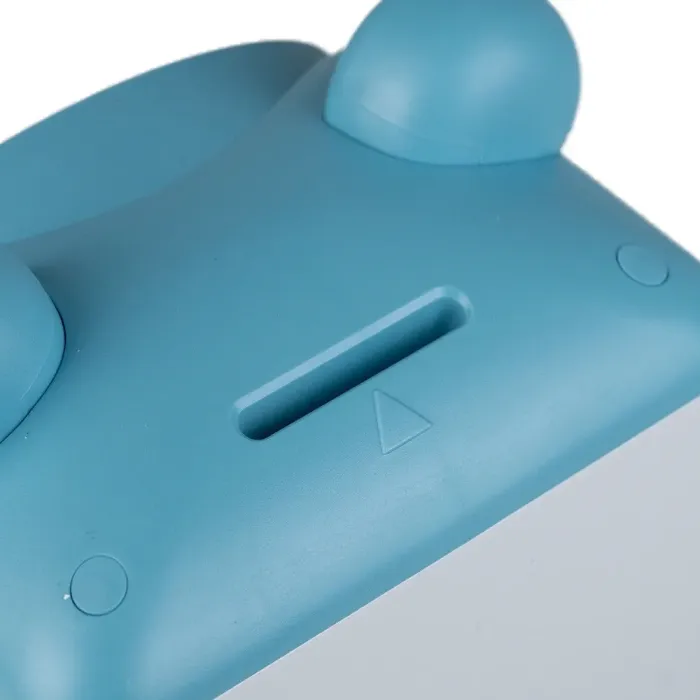 Сейф скарбничка електронна дитяча з купюроприймачем кодовим замком та відбитком пальця Блакитний (LSB6708BL) - зображення 4