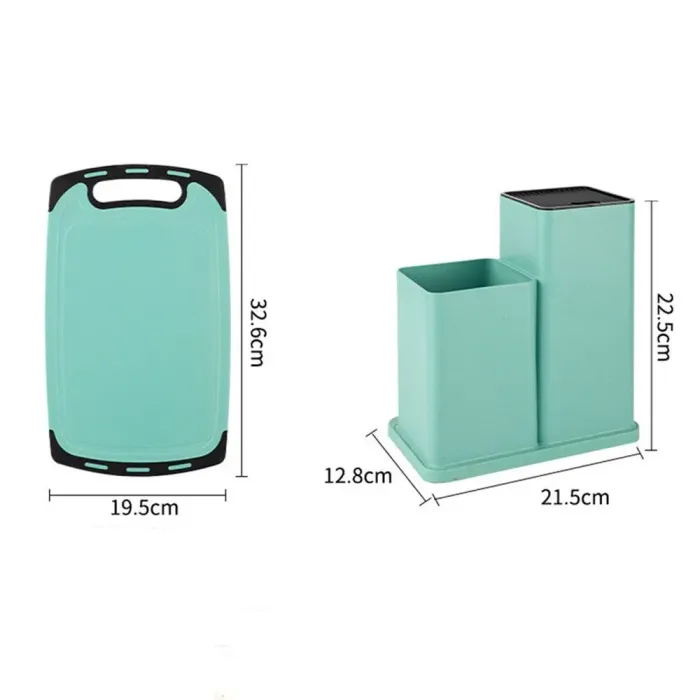 Набір кухонного приладдя на підставці 19 штук кухонні аксесуари з силікону з бамбуковою ручкою (HP7TU) - зображення 4